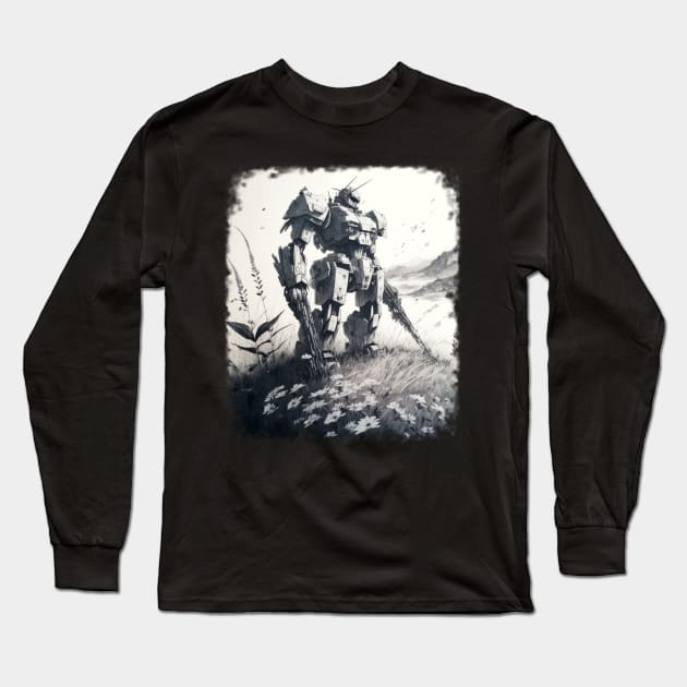 Lonely Mech Long Sleeve T-Shirt by BankaiChu